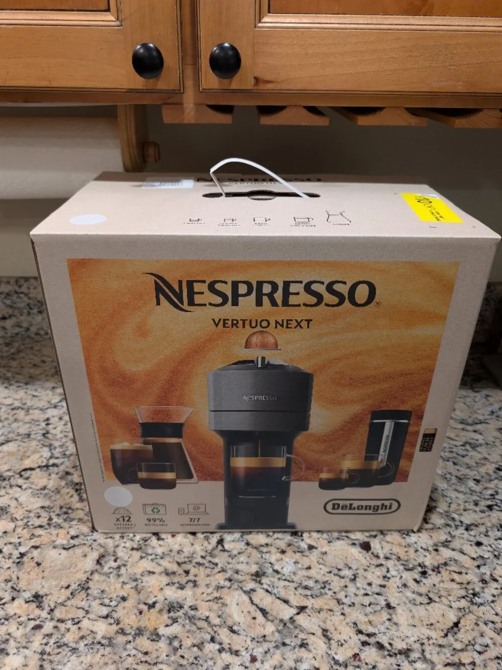 Nespresso Vertuo Next Premium Coffee & Espresso Maker in White, Model ENV120W